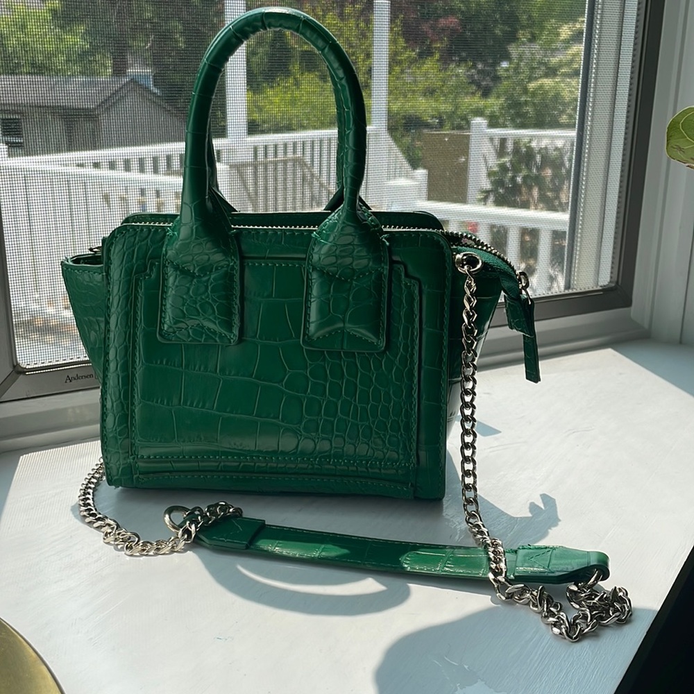 Green Zara cross body bag